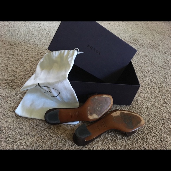 Prada 1721 Caffe Brown Open Toe Sandal - Picture 5 of 6